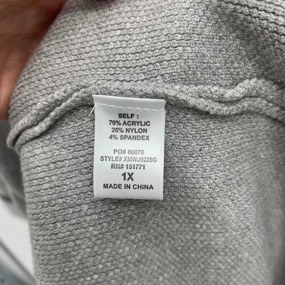 GILLI Light Gray Long Line Wrap Sweater - Picture 5 of 5